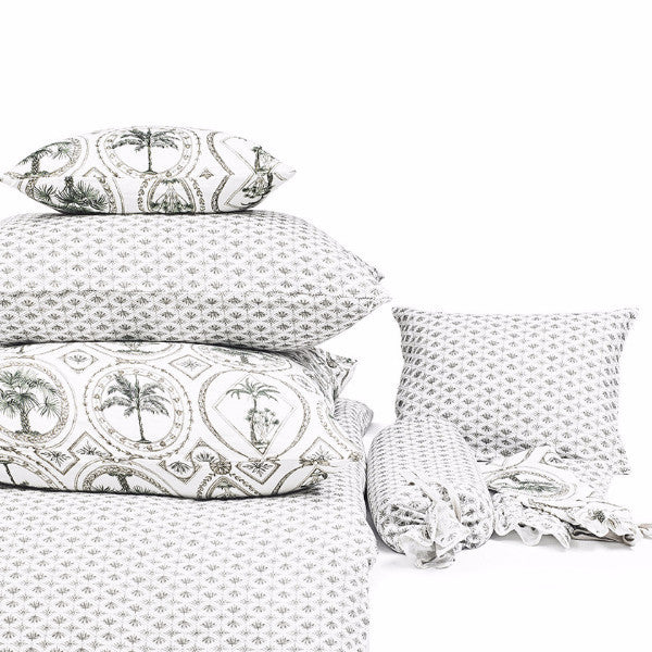 DUVET COVER · PURE WASHED LINEN · ORNEMENT MOTIF