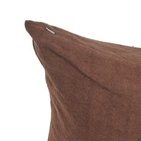 PAISLEY EMBROIDERED CUSHION COVER· PURE WASHED LINEN · TERRRACOTTA