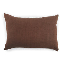 PAISLEY EMBROIDERED CUSHION COVER· PURE WASHED LINEN · TERRRACOTTA