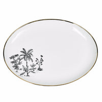 OVAL PLATTER · LIMOGES PORCELAIN · PALM MOTIF