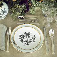 DINNER PLATE · LIMOGES PORCELAIN · PALM MOTIF