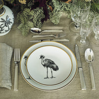 SIDE PLATE · LIMOGES PORCELAIN · CRANE MOTIF