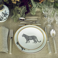 DINNER PLATE · LIMOGES PORCELAIN · LEOPARD MOTIF