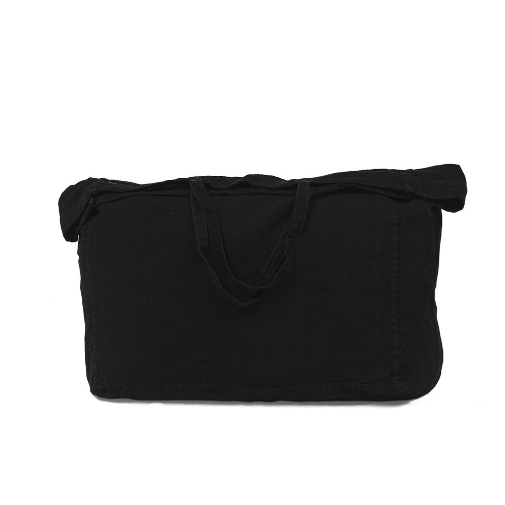 LARGE BAG · PURE WASHED LINEN · BLACK