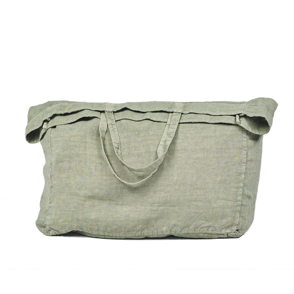 LARGE BAG · PURE WASHED LINEN · KHAKI
