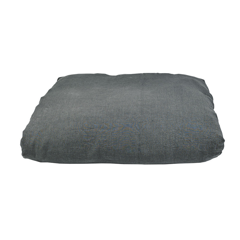 DUVET COVER · PURE WASHED LINEN · LEAD GREY
