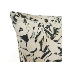 CUSHION COVER · PURE WASHED LINEN · GREEN CONGO MOTIF