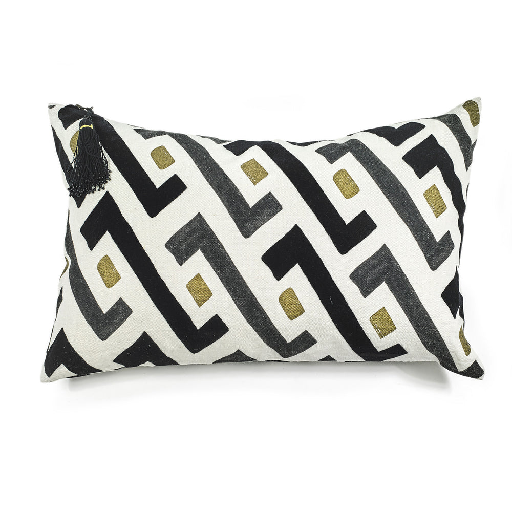 CUSHION COVER · PURE WASHED LINEN · MALI MOTIF