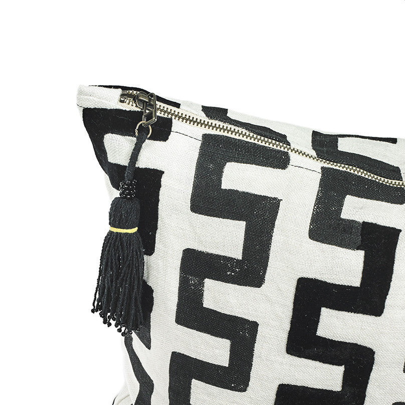 CUSHION COVER · PURE WASHED LINEN · MBOMBELA MOTIF