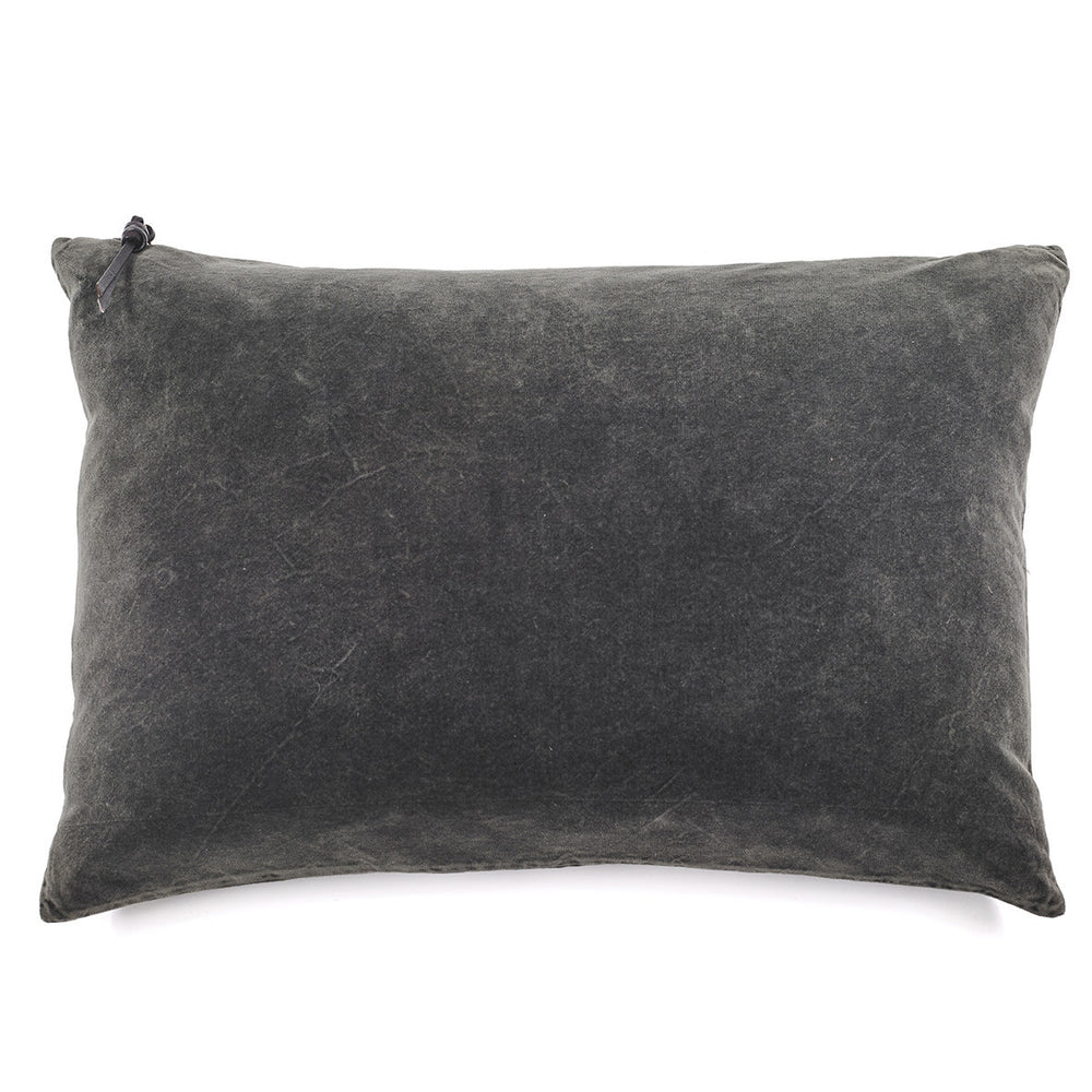 CUSHION COVER · WASHED VELVET · LEAD GREY