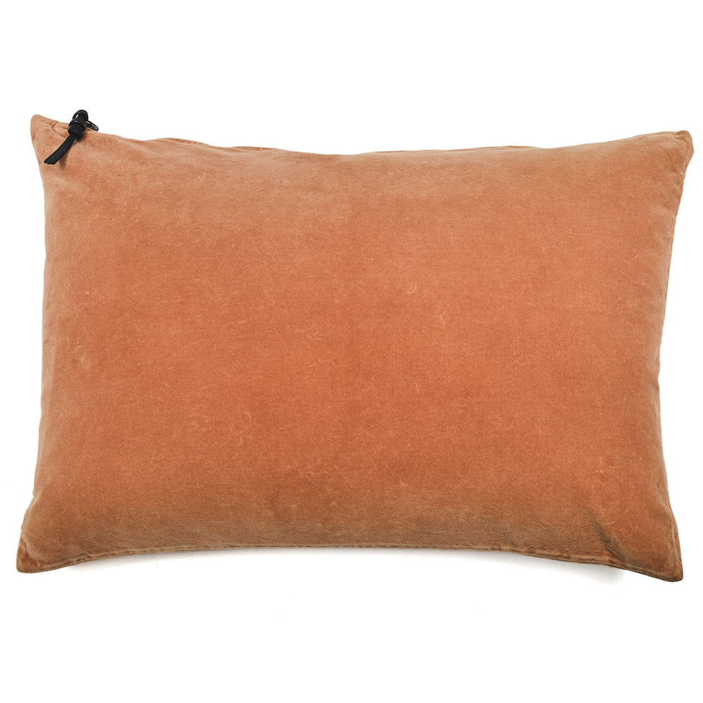 CUSHION COVER · WASHED VELVET · SALMON PINK