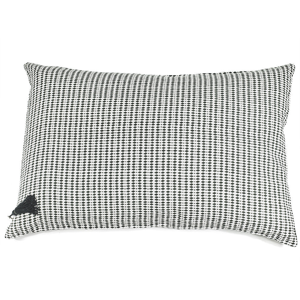 FLOOR CUSHION · PURE WASHED LINEN · WHITE KALAHARI MOTIF