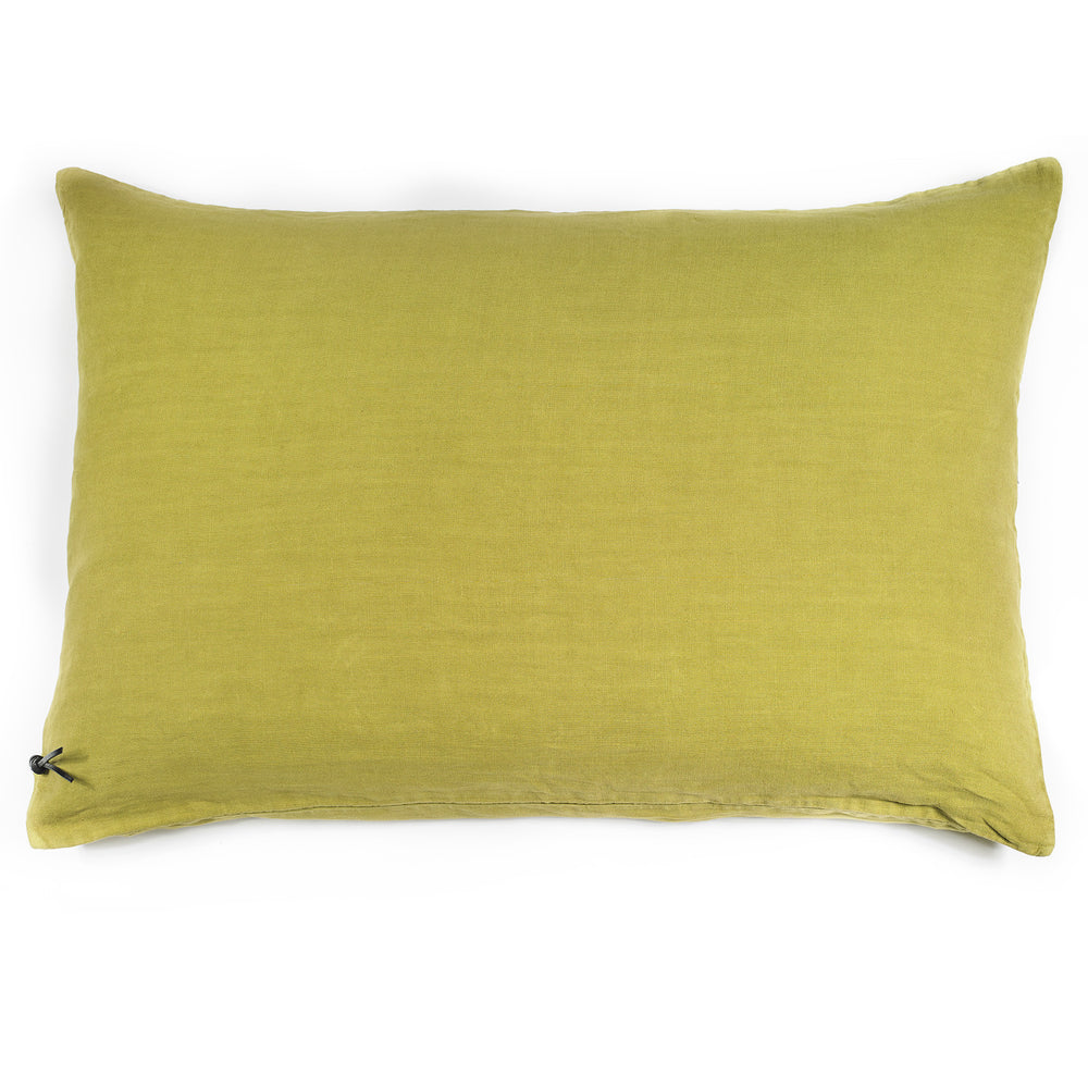 FLOOR CUSHION · PURE WASHED LINEN · LIME