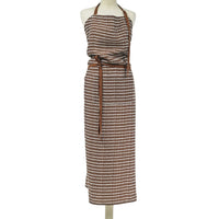 APRON · PURE WASHED LINEN · KALAHARI MOTIF TERRACOTTA/WHITE