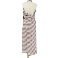 APRON · PURE WASHED LINEN · KALAHARI MOTIF WHITE/TERRACOTTA