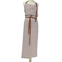 APRON · PURE WASHED LINEN · KALAHARI MOTIF WHITE/TERRACOTTA