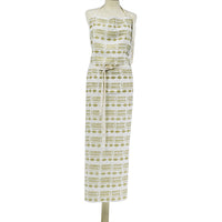APRON · PURE WASHED LINEN · NDEBELE MOTIF WHITE/LIME