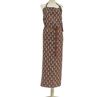 APRON · PURE WASHED LINEN · NAMIBIA  MOTIF TERRACOTTA/WHITE