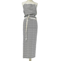 APRON · PURE WASHED LINEN · KALAHARI MOTIF WHITE/BLACK