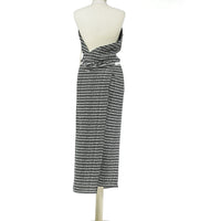 APRON · PURE WASHED LINEN · KALAHARI MOTIF BLACK/WHITE