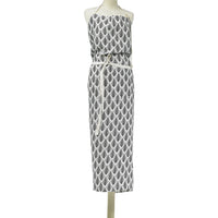 APRON · PURE WASHED LINEN · NAMIBIA MOTIF WHITE/BLACK