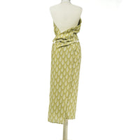 APRON · PURE WASHED LINEN · NAMIBIA MOTIF · LIME/WHITE