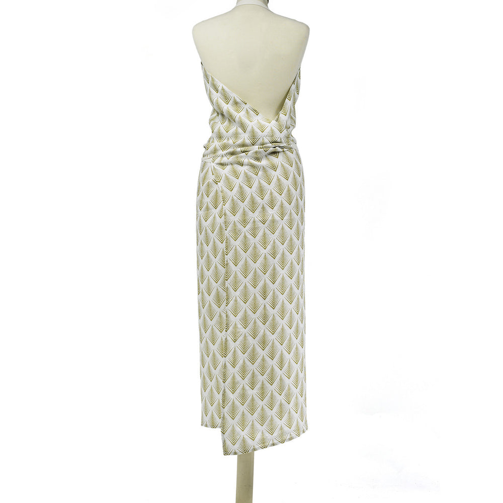APRON · PURE WASHED LINEN · NAMIBIA MOTIF WHITE/LIME