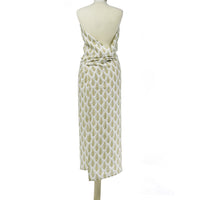 APRON · PURE WASHED LINEN · NAMIBIA MOTIF WHITE/LIME