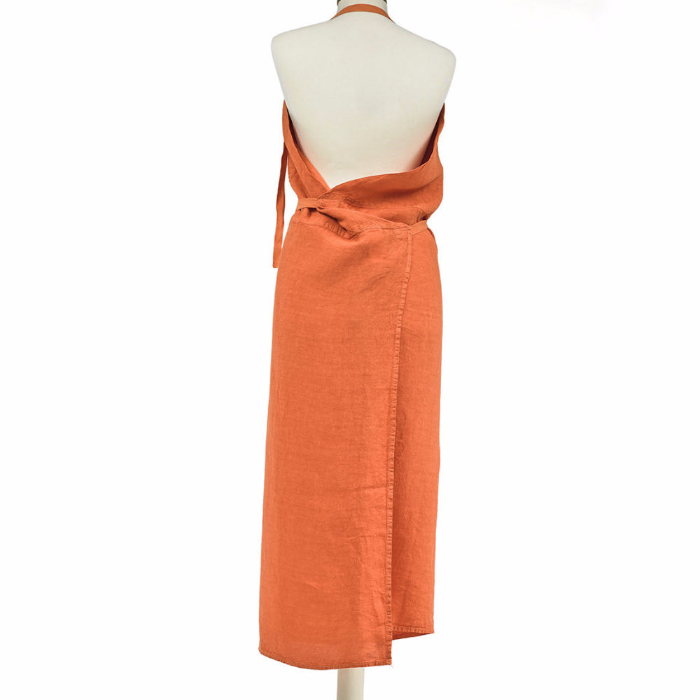 APRON · PURE WASHED LINEN · ORANGE
