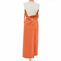 APRON · PURE WASHED LINEN · ORANGE