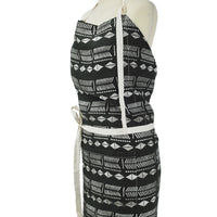 APRON · PURE WASHED LINEN · NDEBELE MOTIF BLACK/WHITE