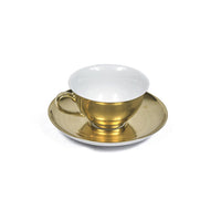 TEACUP AND SAUCER · REICHENBACH PORCELAIN · GOLD PLATED