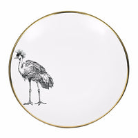 DINNER PLATE · LIMOGES PORCELAIN · CRANE MOTIF