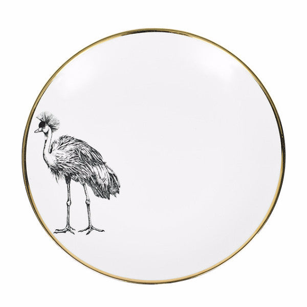 2-PIECE PLACE SETTING · LIMOGES PORCELAIN  · CRANE MOTIF
