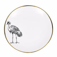 2-PIECE PLACE SETTING · LIMOGES PORCELAIN  · CRANE MOTIF