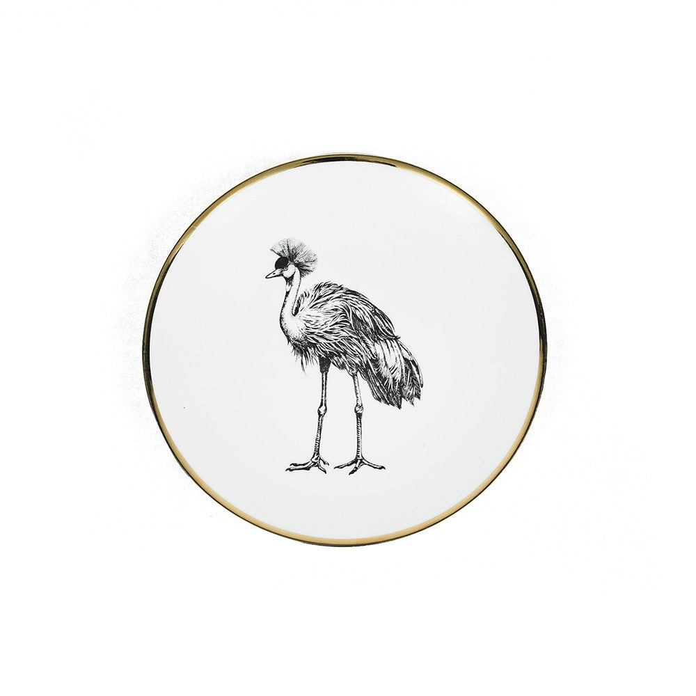 2-PIECE PLACE SETTING · LIMOGES PORCELAIN  · CRANE MOTIF