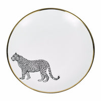 DINNER PLATE · LIMOGES PORCELAIN · LEOPARD MOTIF