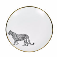 2-PIECE PLACE SETTING  · LIMOGES PORCELAIN · LEOPARD MOTIF