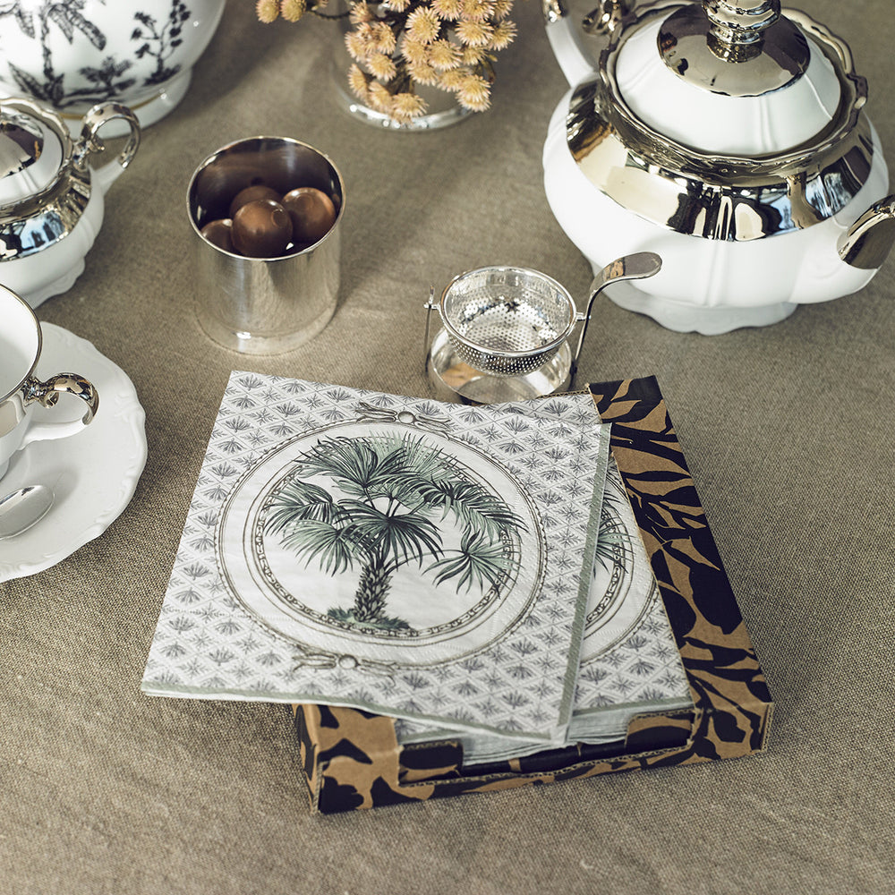 PAPER NAPKINS · TOILE DE PALMIERS MOTIF (PACK OF 20)