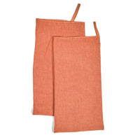 TEA TOWEL · PURE WASHED LINEN · ORANGE (PACK OF 2)