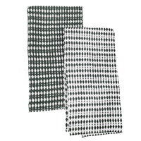 TEA TOWEL · PURE WASHED LINEN · KALAHARI MOTIF · BLACK (SET OF 2)