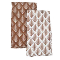 TEA TOWEL · PURE WASHED LINEN · NAMIBIA MOTIF · TERRACOTTA (SET OF 2)