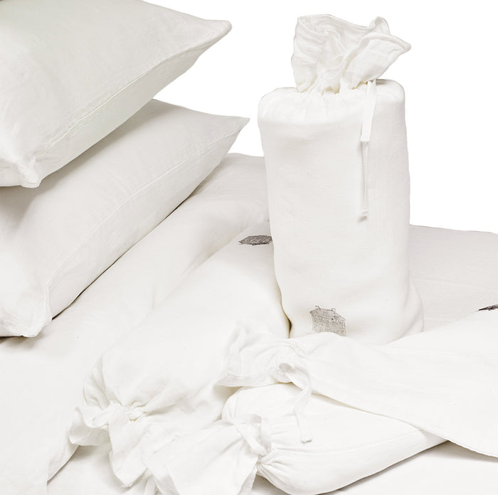 PILLOW CASE · PURE WASHED LINEN · IVORY