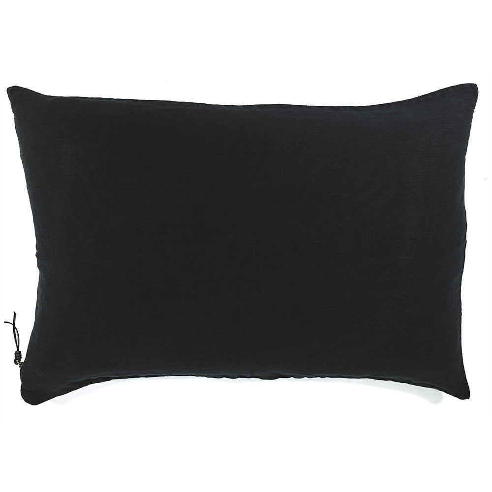 FLOOR CUSHION · PURE WASHED LINEN · BLACK