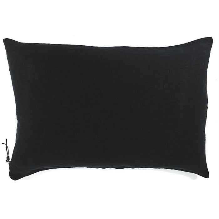 FLOOR CUSHION · PURE WASHED LINEN · BLACK