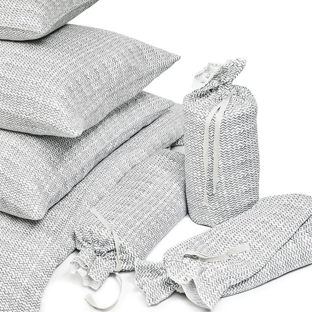 DUVET COVER · PURE WASHED LINEN · SAHARA MOTIF