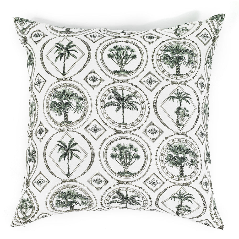 PILLOW CASE · PURE WASHED LINEN · TOILE DE PALMIERS MOTIF