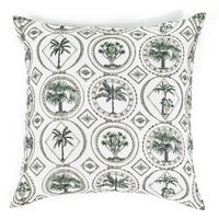 PILLOW CASE · PURE WASHED LINEN · TOILE DE PALMIERS MOTIF