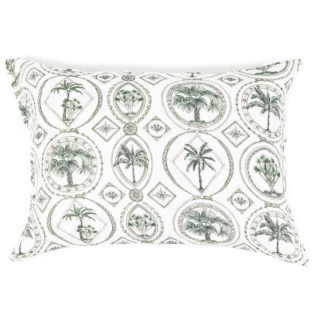 PILLOW CASE · PURE WASHED LINEN · TOILE DE PALMIERS MOTIF