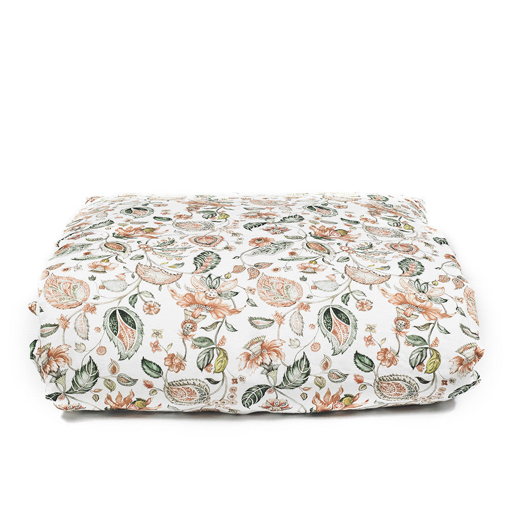 DUVET COVER · PURE WASHED LINEN · PAISLEY MOTIF